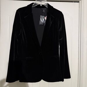 NWT Tahari Black Velvet Women's Blazer Size Medium